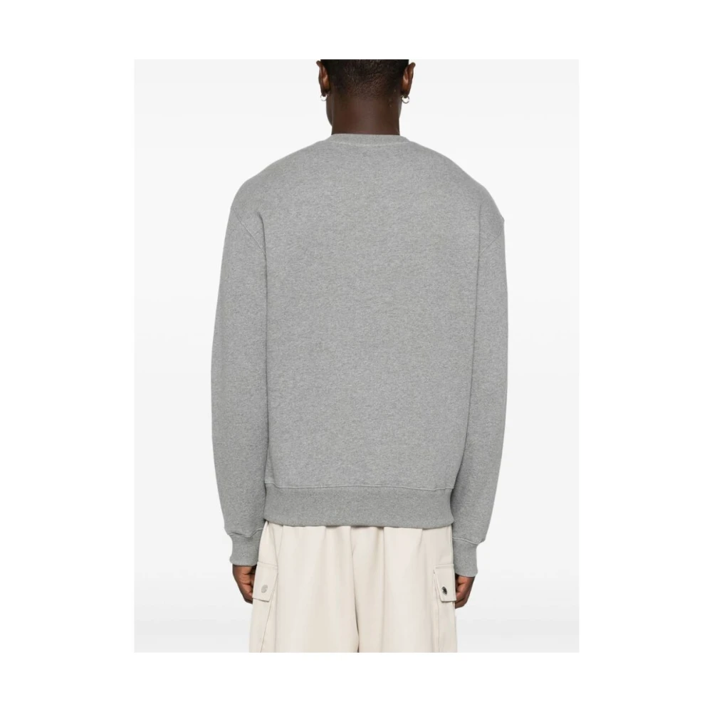 Maison Kitsuné Vos Print Ronde Hals Sweatshirt Gray Heren