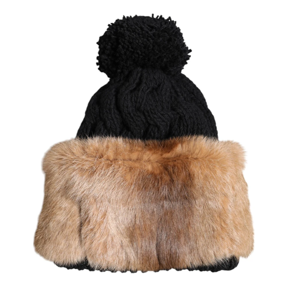 Dolce & Gabbana Unisex Black Accessories, One Size, Beanie Hat