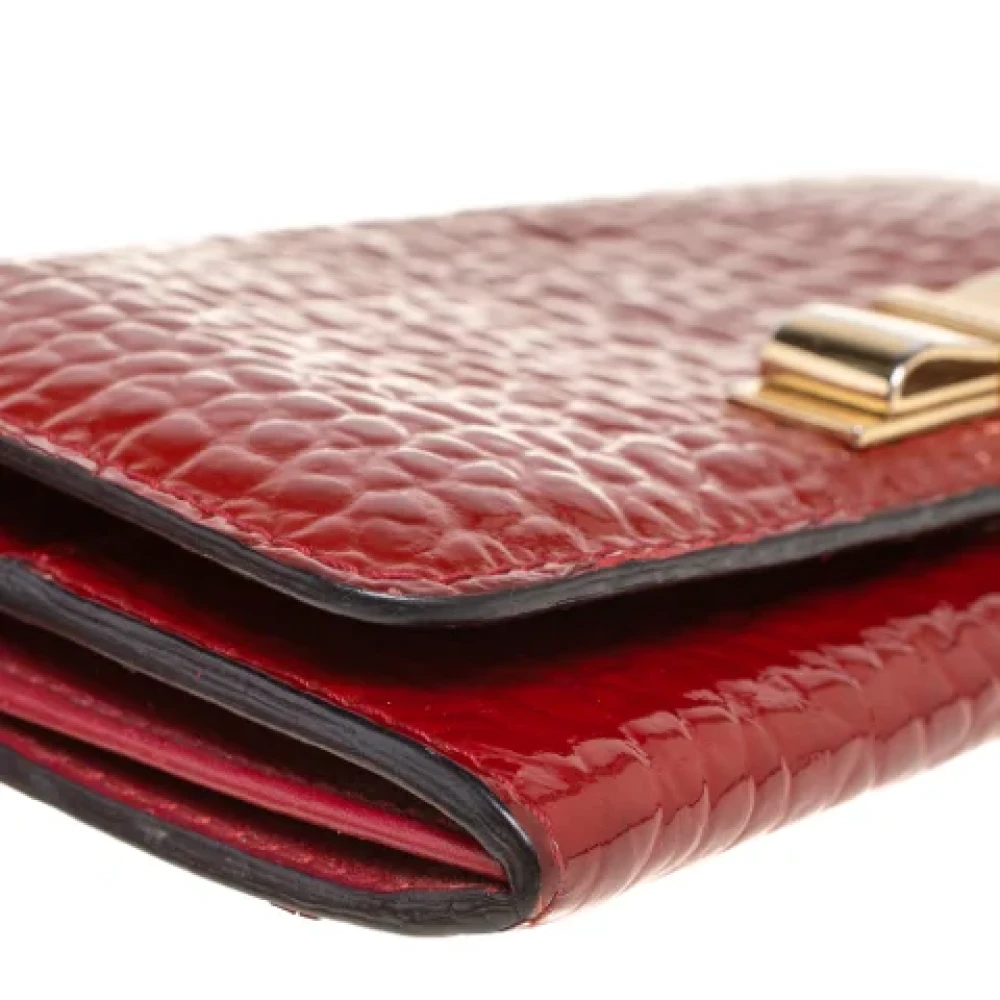 Burberry Vintage Pre-owned Leather wallets Red Dames