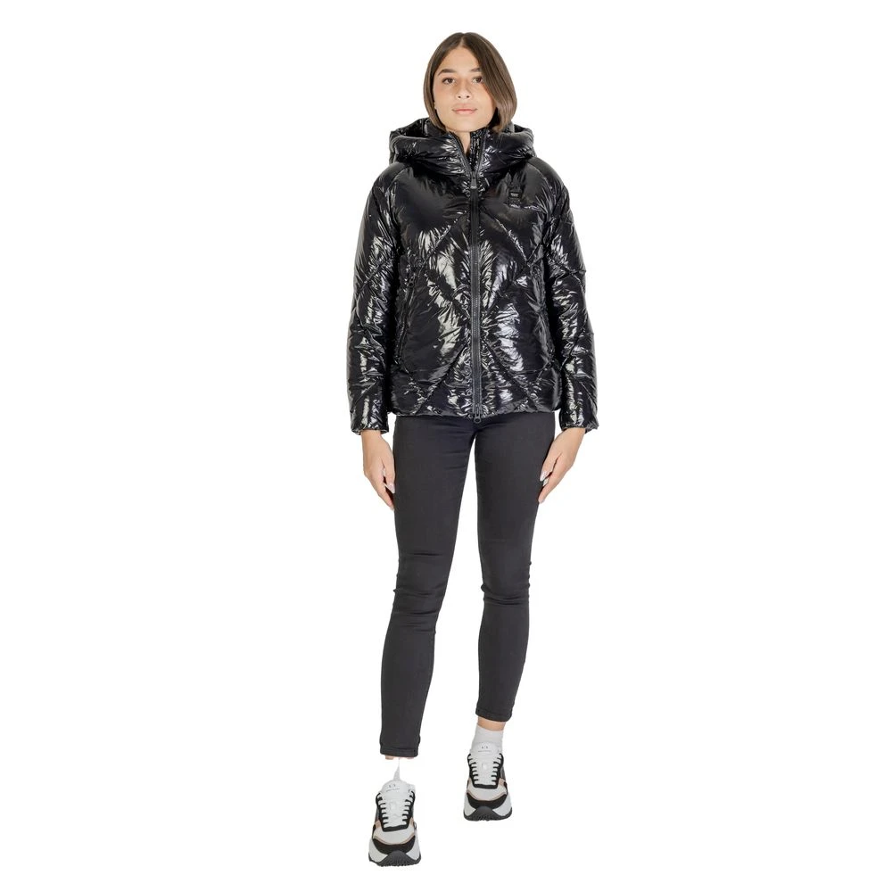 Blauer Zwarte Polyamide Damesjas Collectie Black Dames