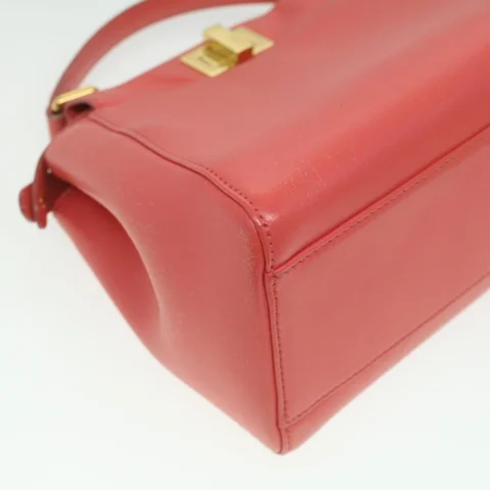 Fendi Vintage Pre-owned Leather handbags Orange Dames