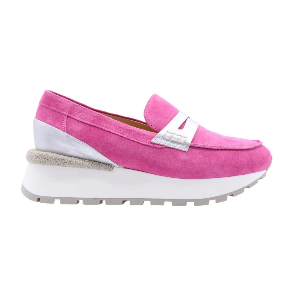 Laura Bellariva Slava Loafers - Stiliga och Bekväma Platta Skor Pink, Dam