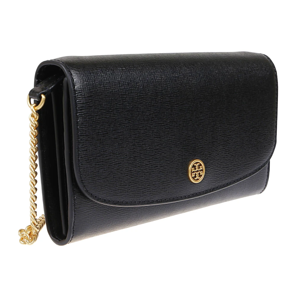 TORY BURCH Saffiano lederen crossbody tas Black Dames