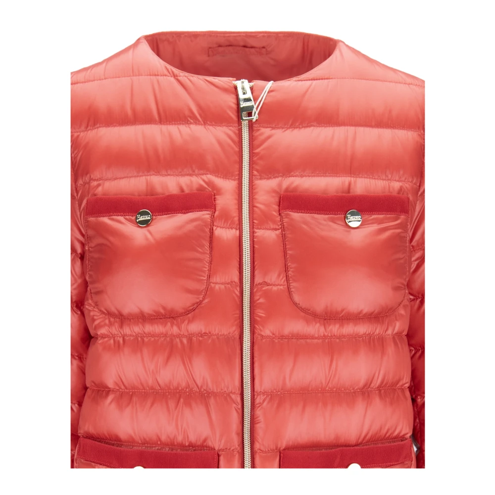 Herno Korte Puffer Jas met Rits Red Dames