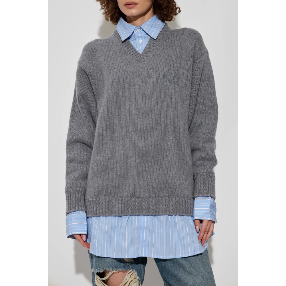 Balenciaga Trui met overhemdmotief Gray Dames