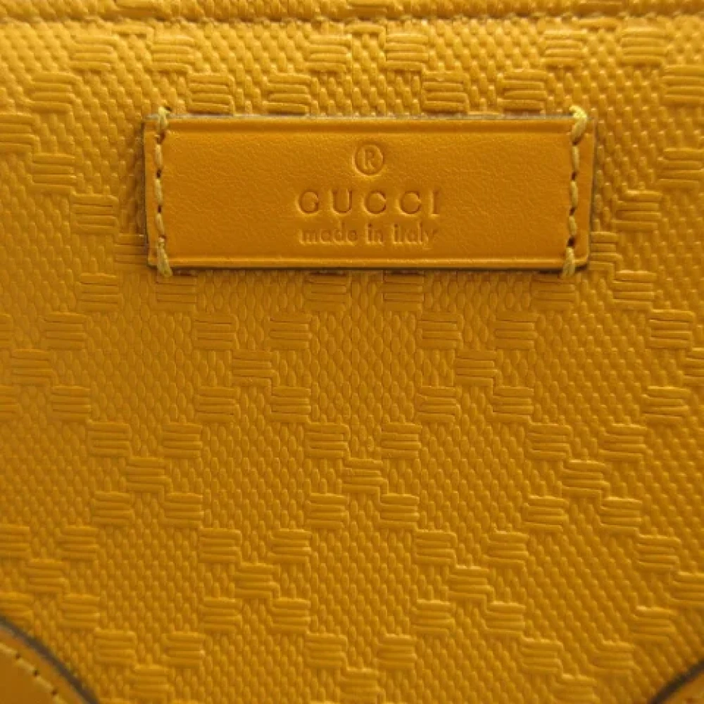 Gucci Vintage Pre-owned Leather wallets Yellow Dames