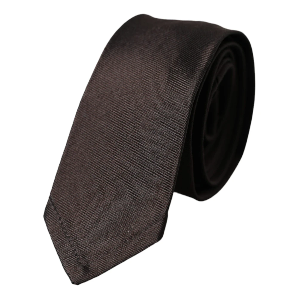 Dolce & Gabbana Uomo Marrone - Cravatta In Seta Regolabile - Accessories - One Size