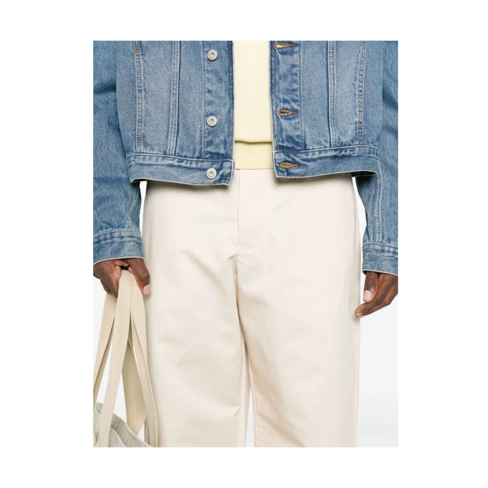 Jacquemus Beige Katoen-Linnen Broek Beige Heren