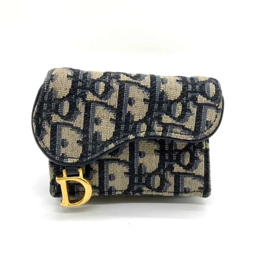 Dior Vintage Pre-owned Canvas wallets Blue Dames