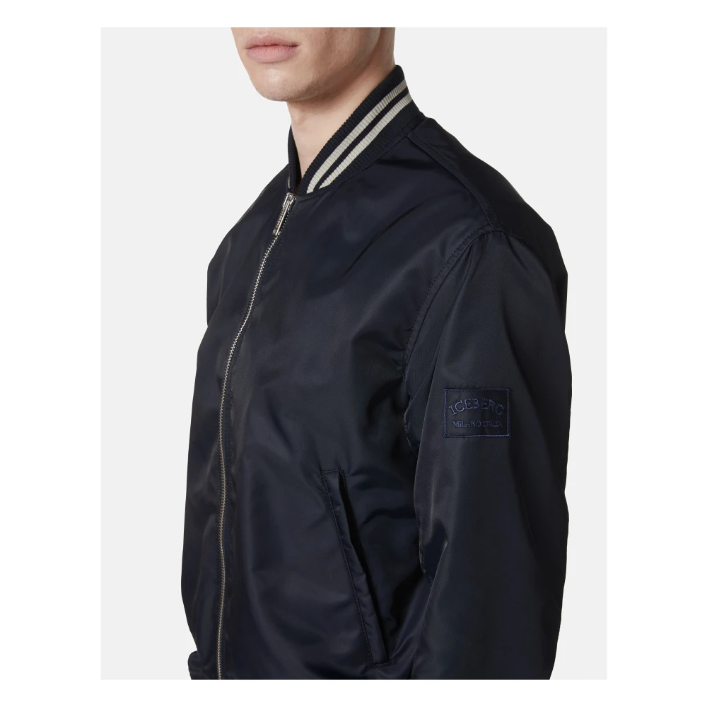Iceberg Regular-fit blauwe jas van polyester met GRS-certificering Blue Heren