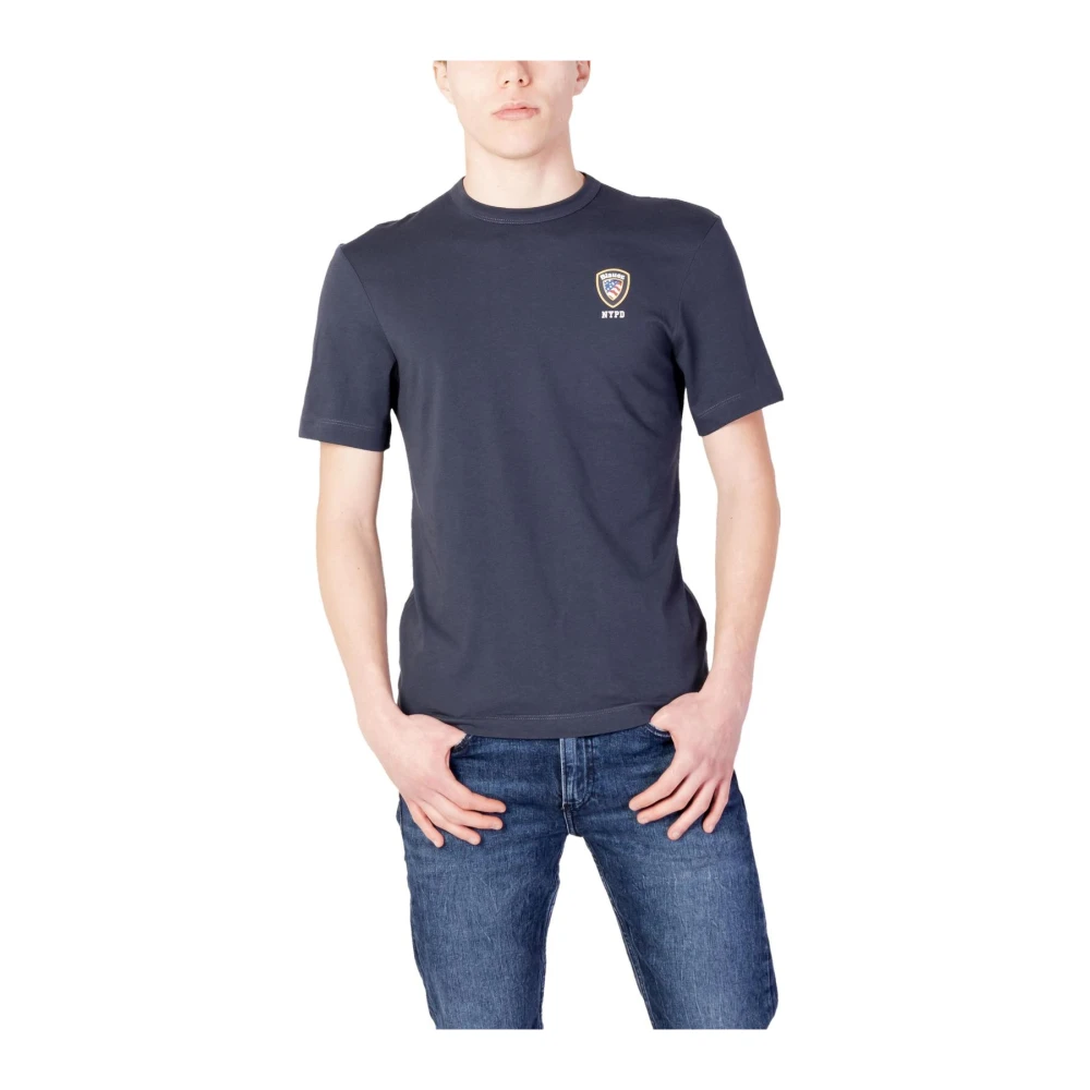 Blauer Blauw Shield T-shirt voor Mannen Blue Heren
