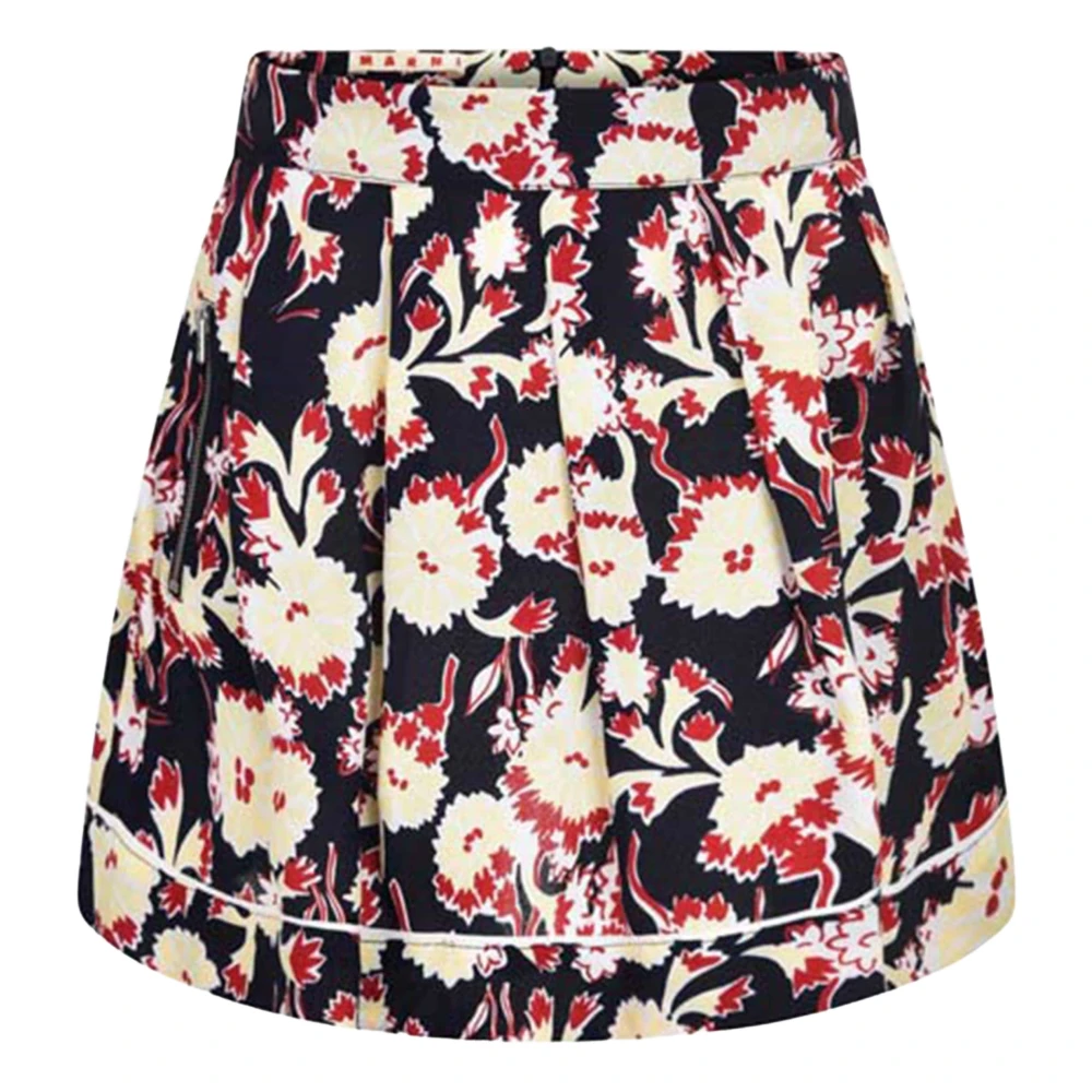 Marni Girls Multicolor Kids Skirts, 6 Y, Yellow Floral Viscose Skirt