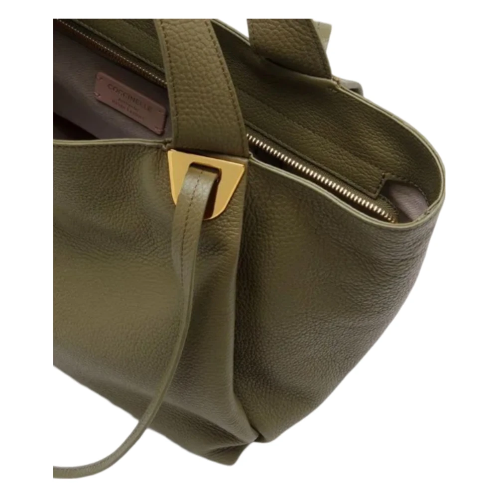 Coccinelle Leren handtas met ritssluiting Green Dames