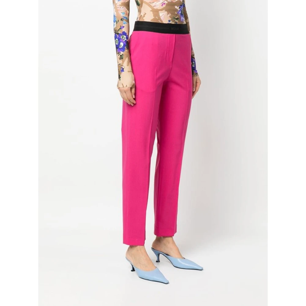 Msgm Straight Trousers Pink Dames