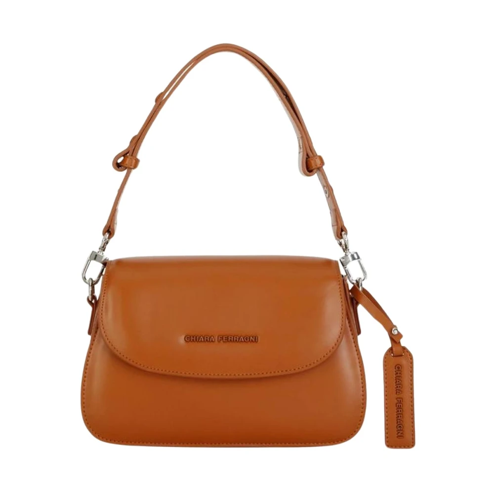 Chiara Ferragni Collection Logo Detail Stoffen Handtas met Meerdere Banden Brown Dames