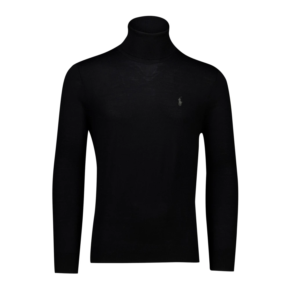 Polo Ralph Lauren Black Turtleneck Jumper - Male - Turtlenecks - L - Knitwear