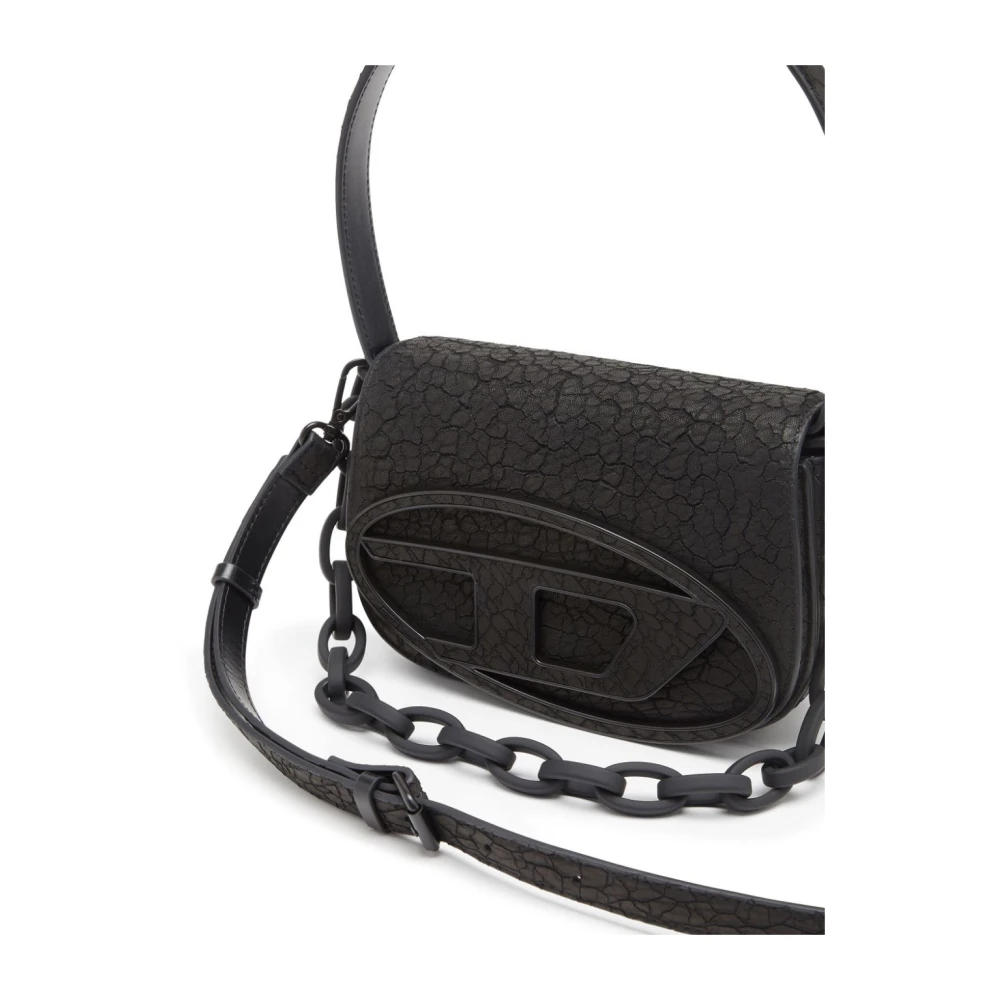 Diesel Iconische Arid Leren Schoudertas Brown Dames