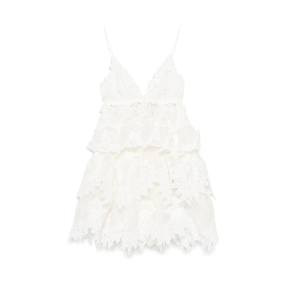 Zimmermann Witte Sweetheart Neck Jurk White Dames