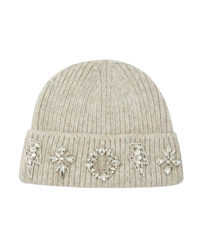 beige-kristalversierde-beanie-hoed