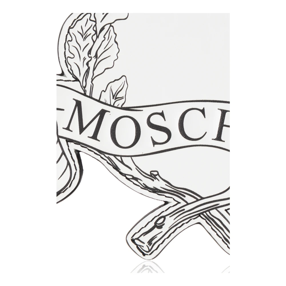 Moschino Leren sleutelhanger White Heren