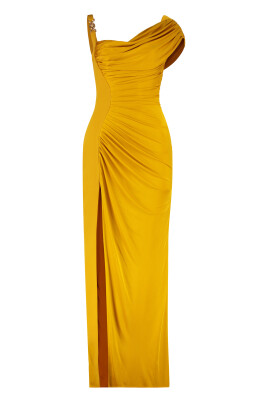 robe-drapee-medusa-avec-fente-profonde