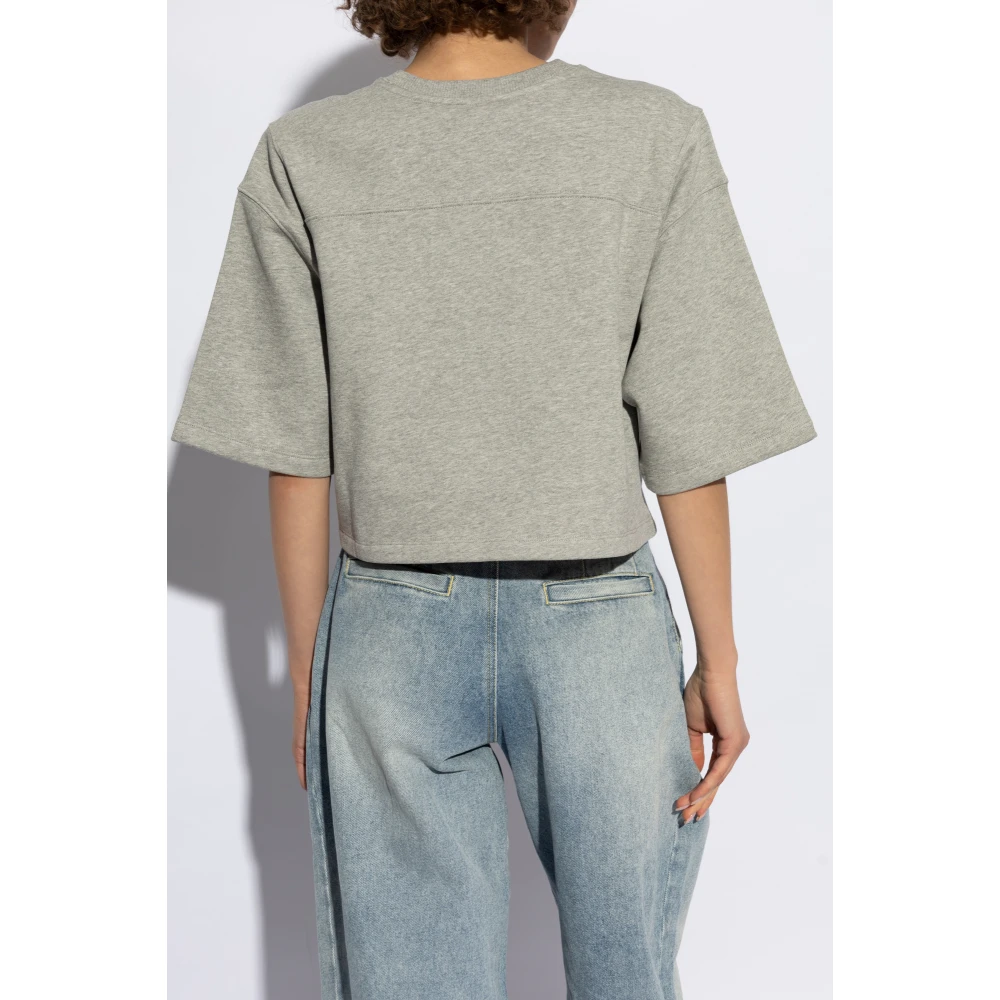 Balmain T-shirt met kleurrijk geborduurd patroon Gray Dames