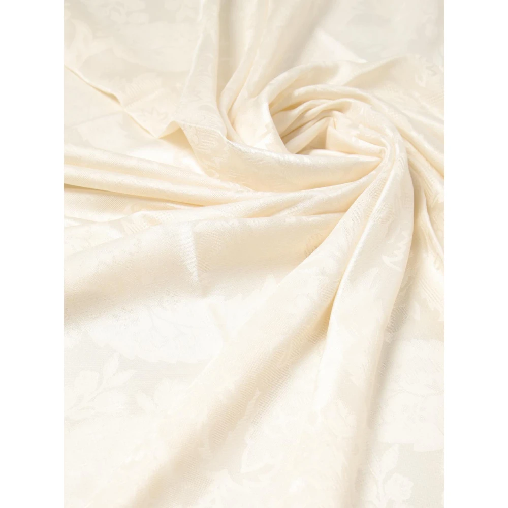 ETRO Paisley Jacquard Wol Zijde Sjaal Beige Dames