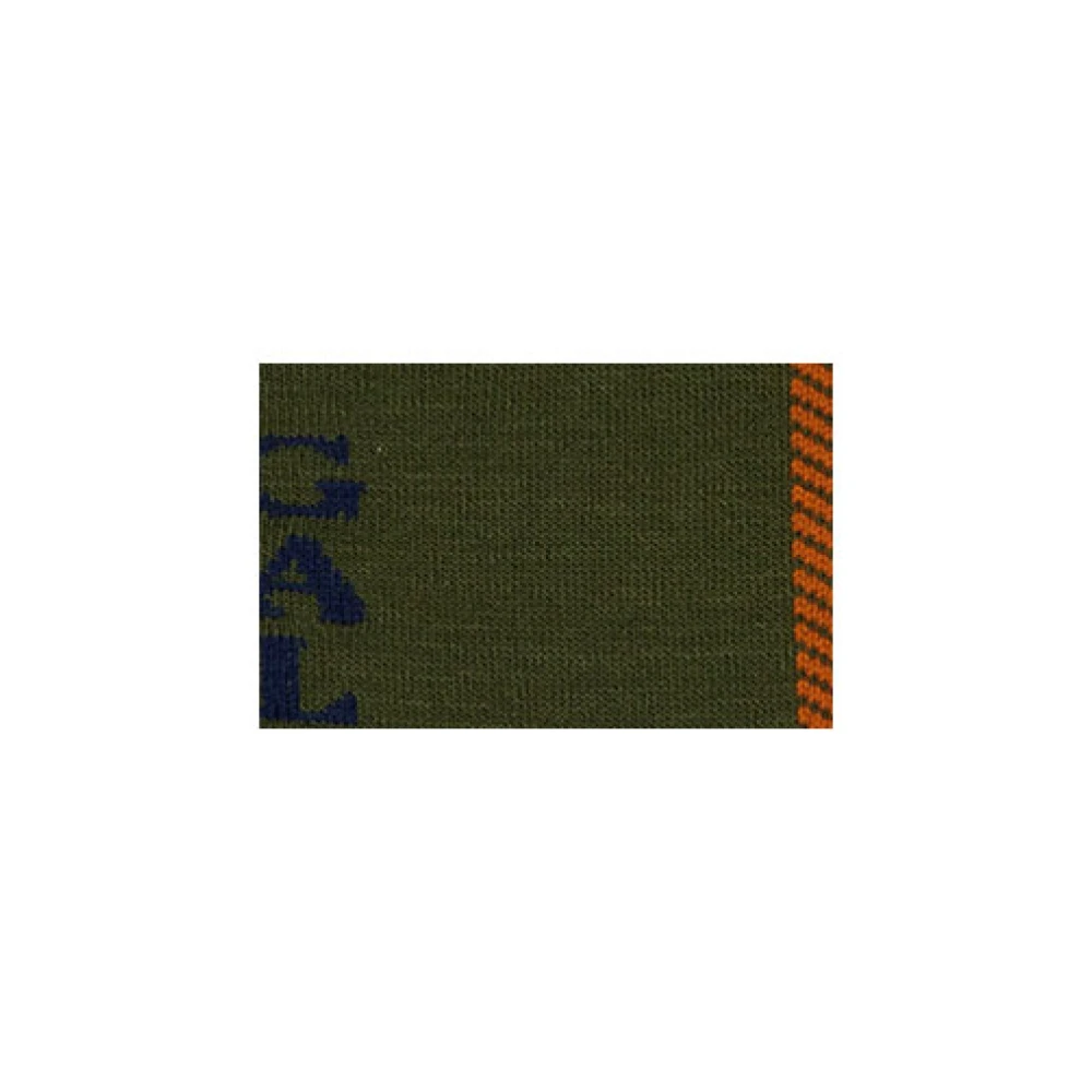 Gallo Lange unisex groene skisokken met zigzag motief Multicolor Unisex