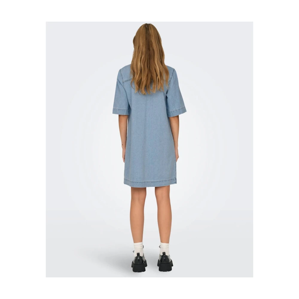 Only Knoopjurk in Denim Blauw Blue Dames