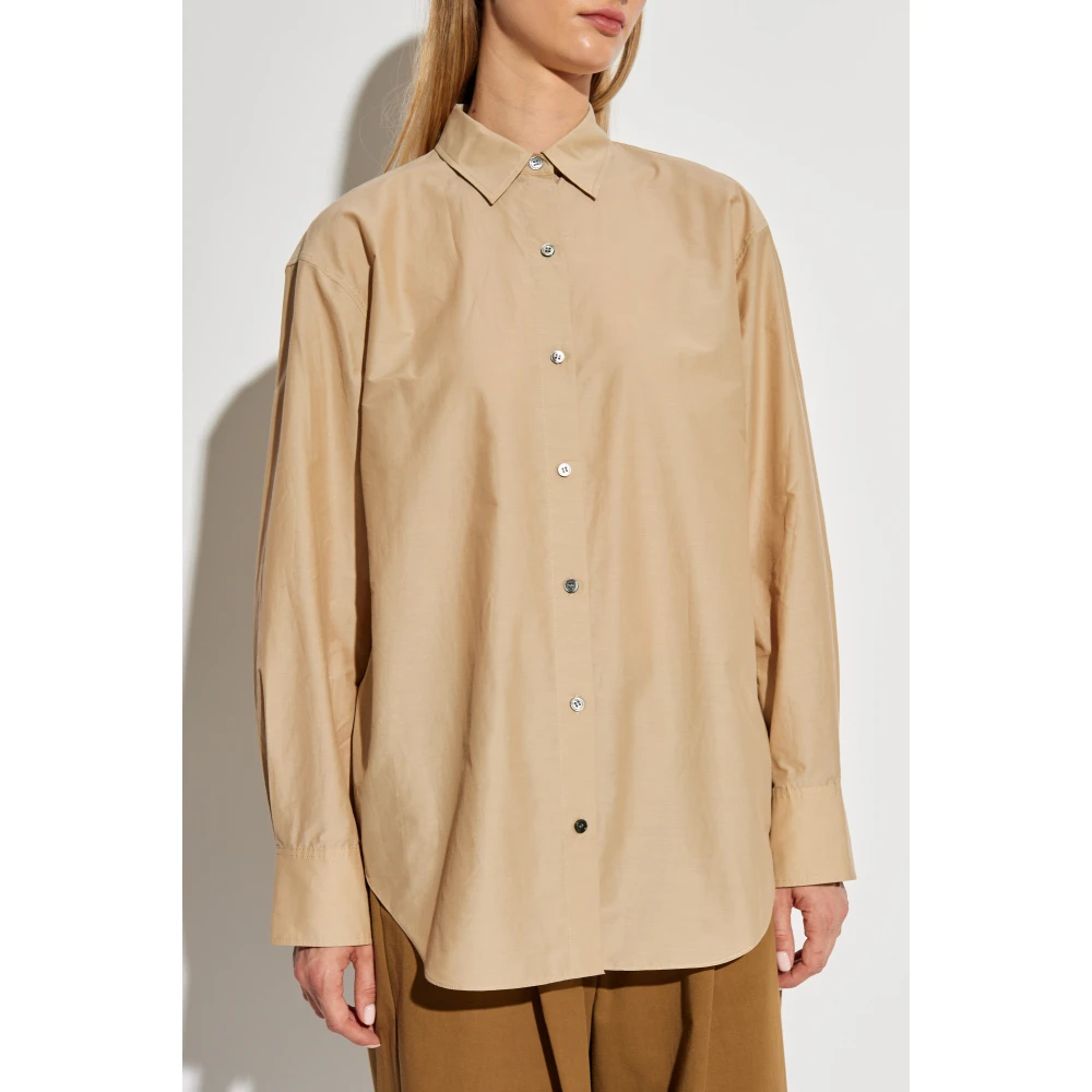 Theory Loszittend overhemd Beige Dames
