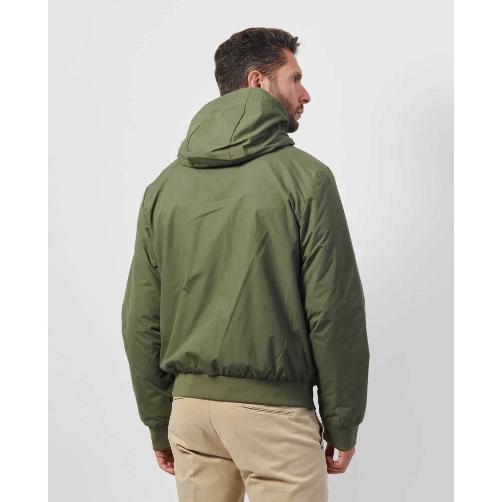 Emporio Armani Groene jassen met lichte vulling en capuchon Green Heren