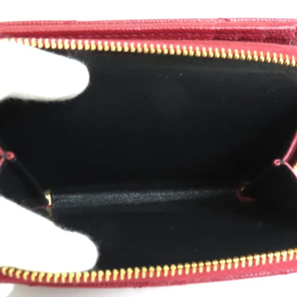 Yves Saint Laurent Vintage Pre-owned Leather wallets Red Dames