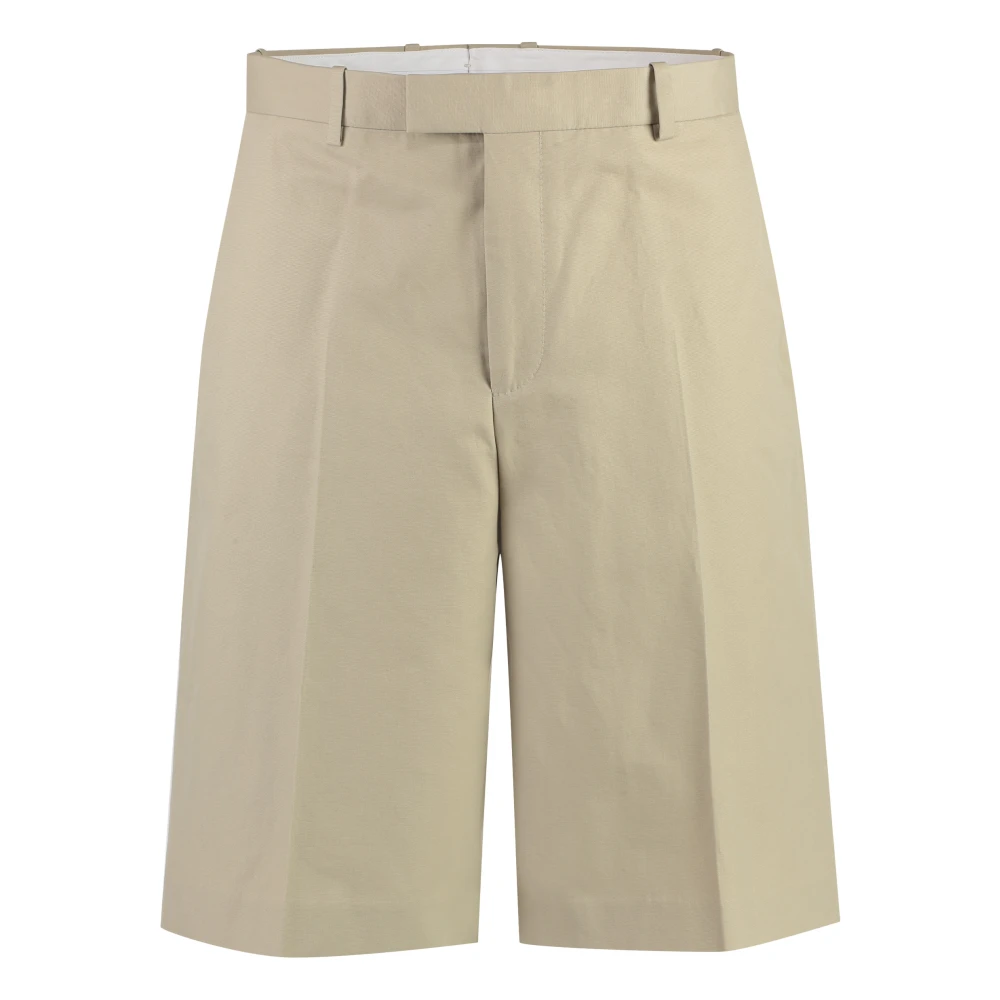 Salvatore Ferragamo Katoenen Bermuda Shorts met Zakken Beige Heren