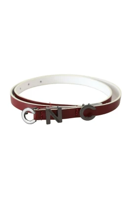 Mode Läderbä Maroon Spänne