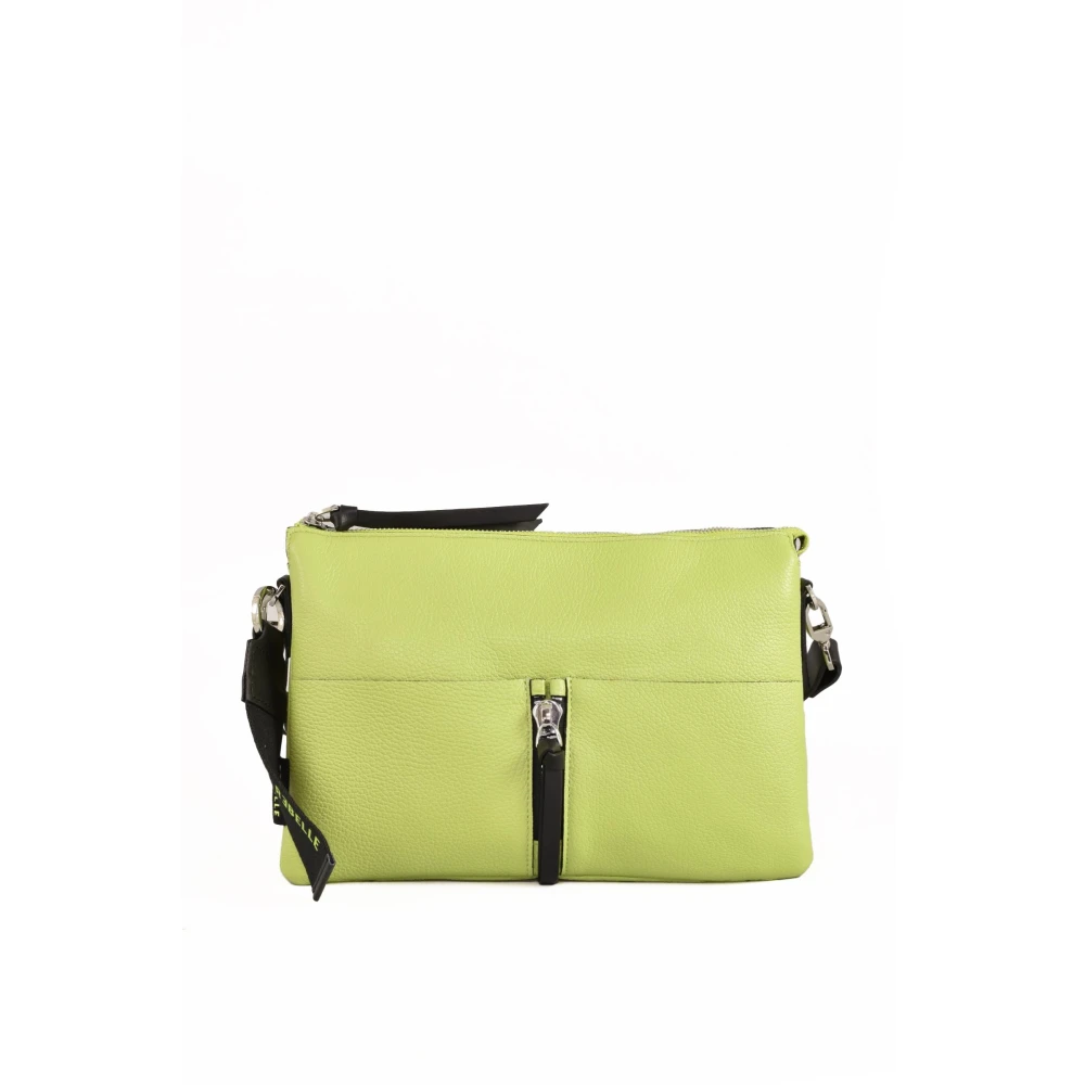 Rebelle Athena Leren Schoudertas met Compartimenten Green Dames