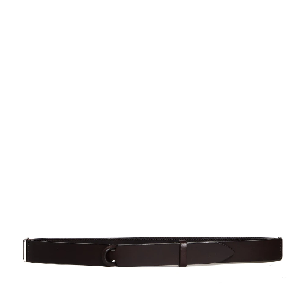 Orciani Bruine leren riem zonder gesp Brown Heren