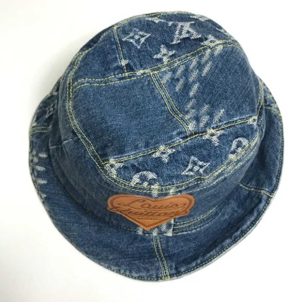 Louis Vuitton Vintage Pre-owned Cotton hats Blue Dames