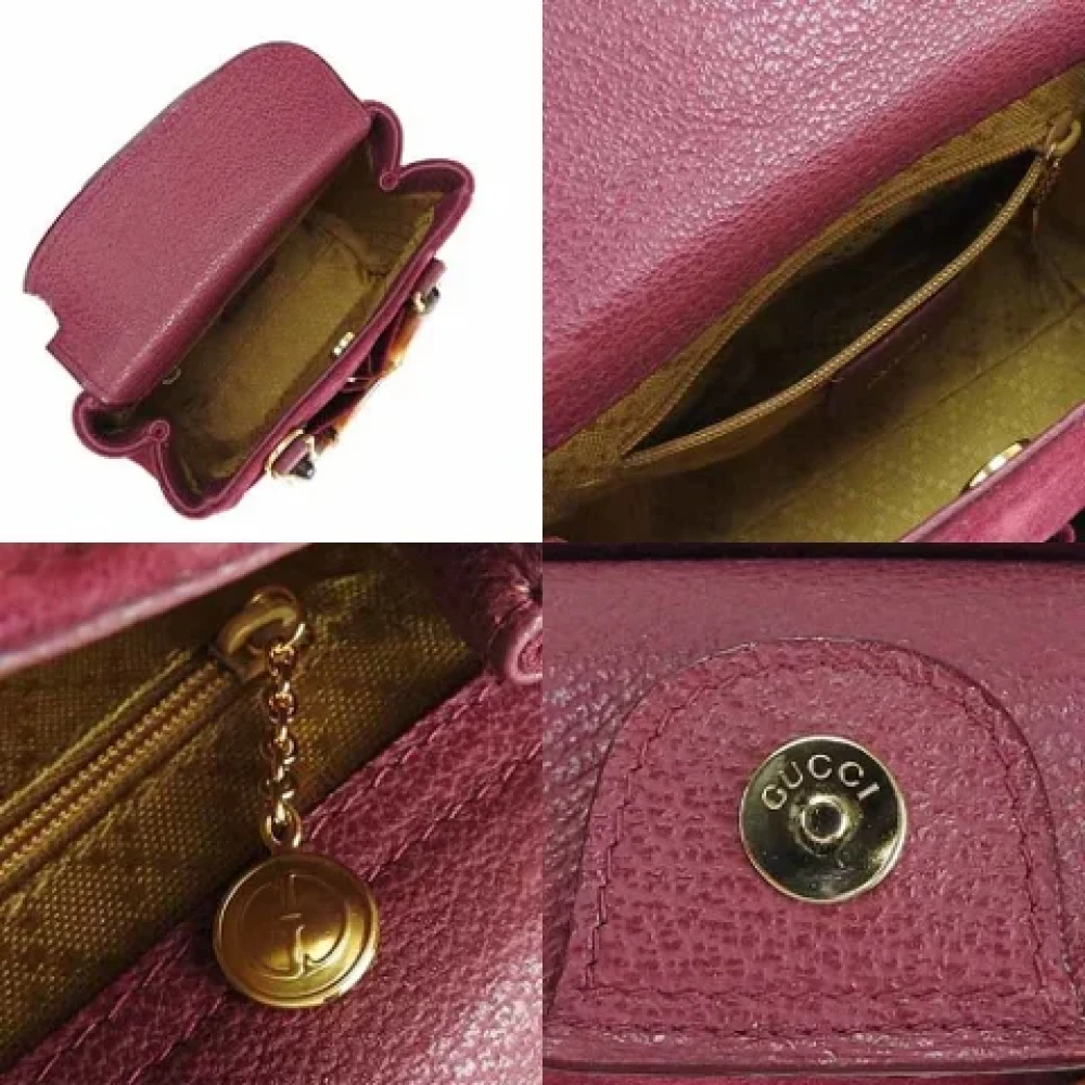 Gucci Vintage Pre-owned Suede handbags Purple Dames