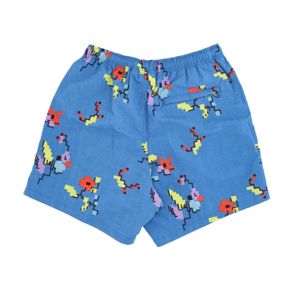 Obey Blauw Multi Digitaal Print Heren Shorts Blue Heren
