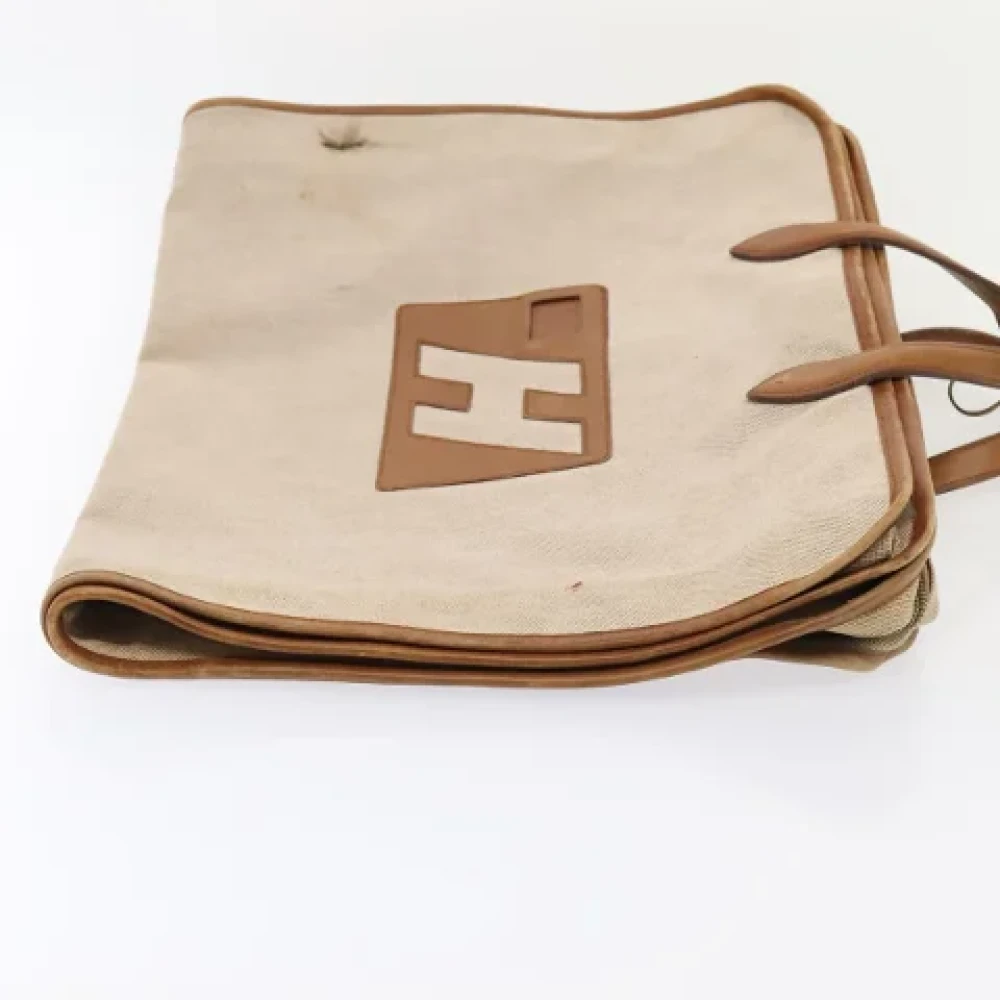 Hermès Vintage Pre-owned Canvas travel-bags Beige Dames