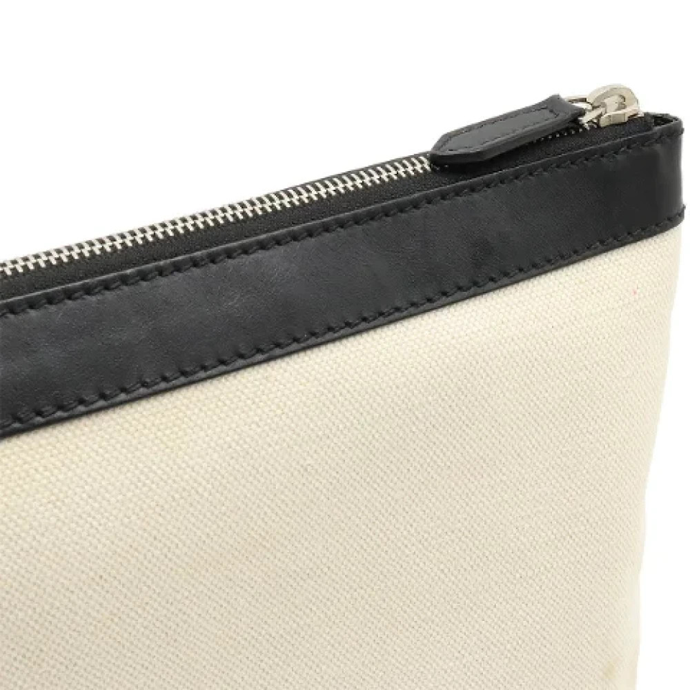 Balenciaga Vintage Pre-owned Canvas clutches Beige Heren