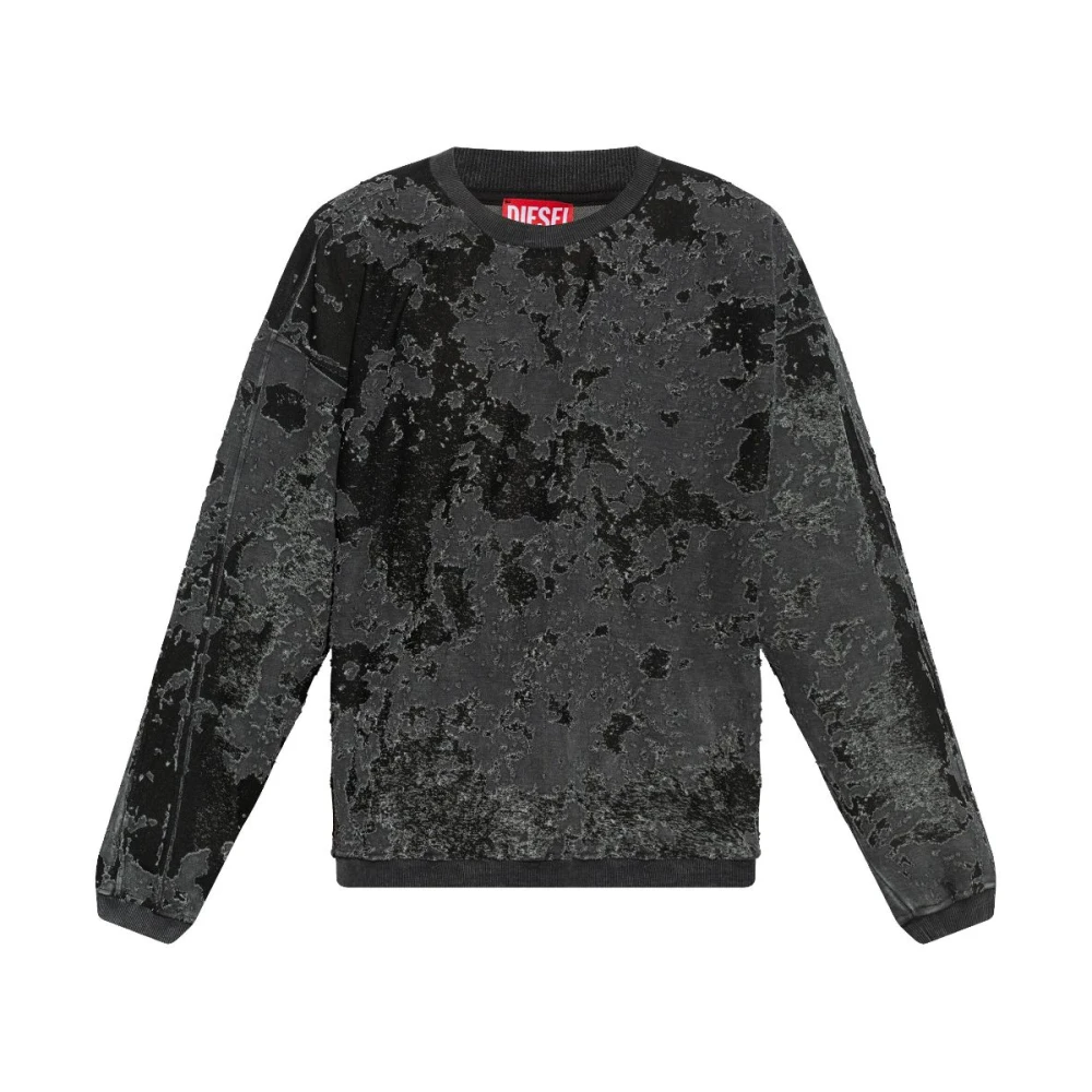 Diesel Zwarte Sweatshirt Aw24 Herenmode Black Heren