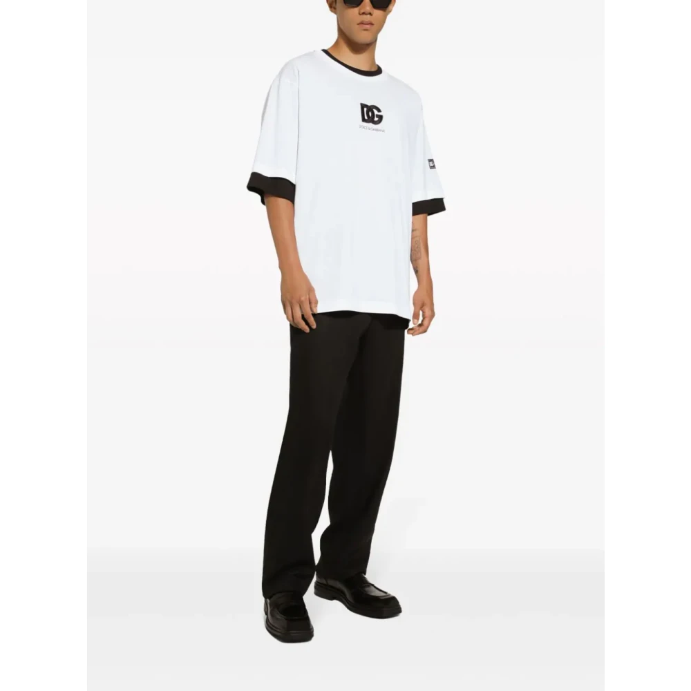 Dolce & Gabbana Logo Print T-Shirt White Heren