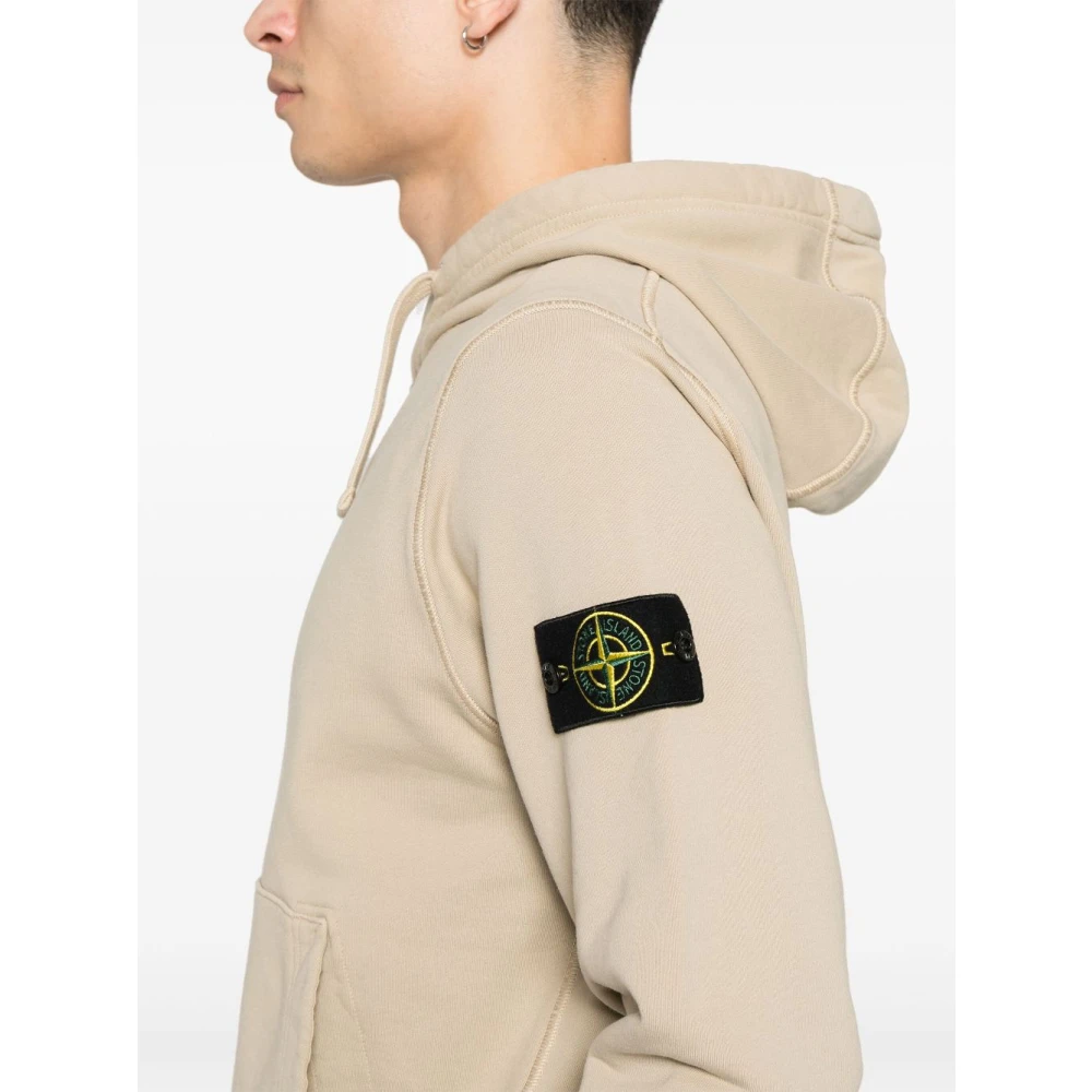 Stone Island Beige Sweatshirt voor Casual Stijl Beige Heren