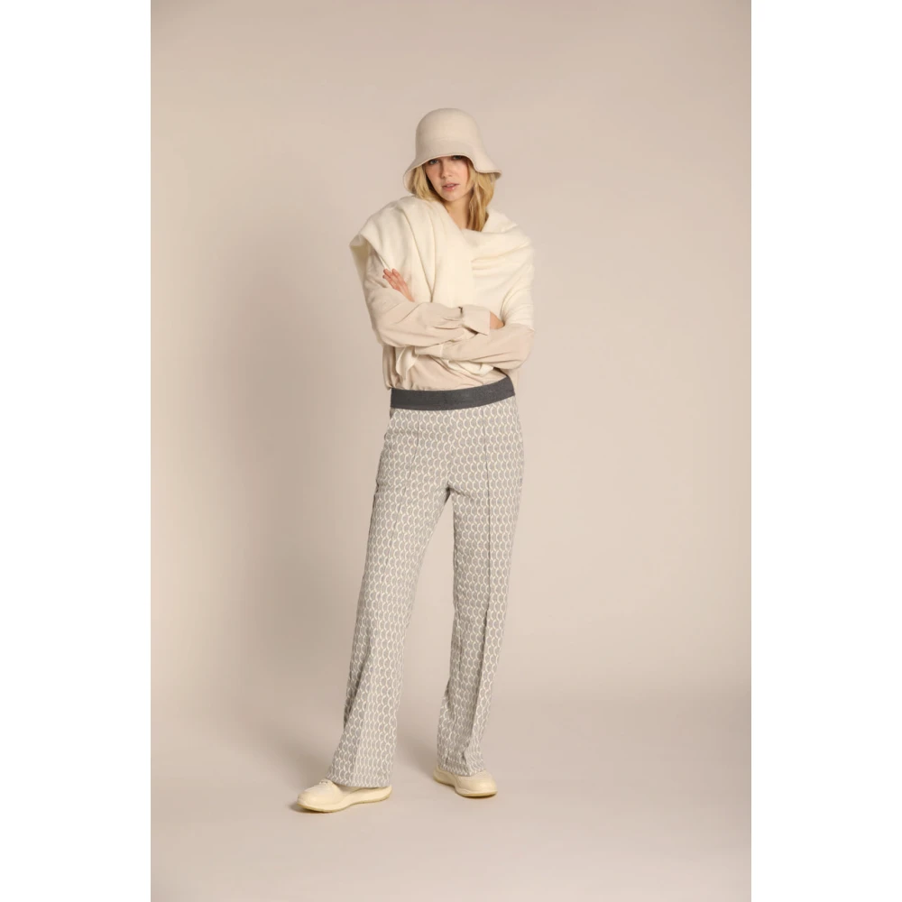Mason's Grijze Jersey Chino Broek met Flare Gray Dames