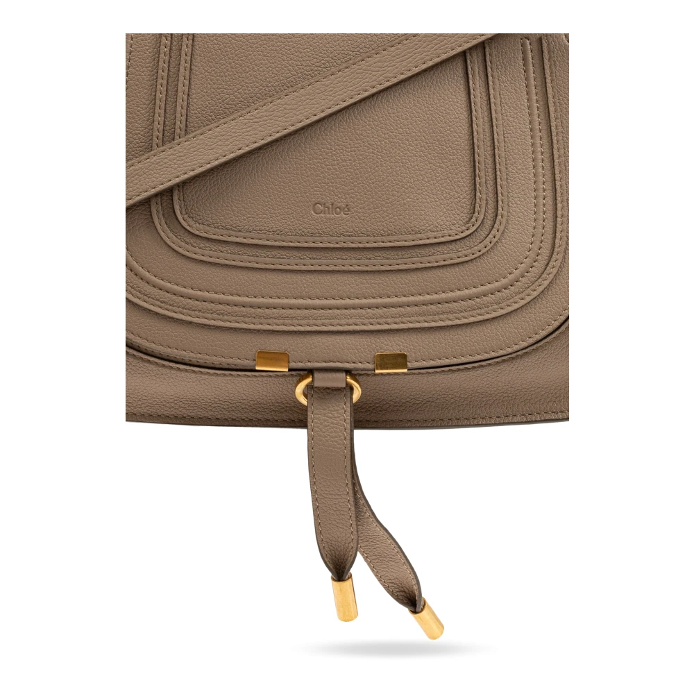 Chloé Handtas Marcie Dubbel Medium Beige Dames