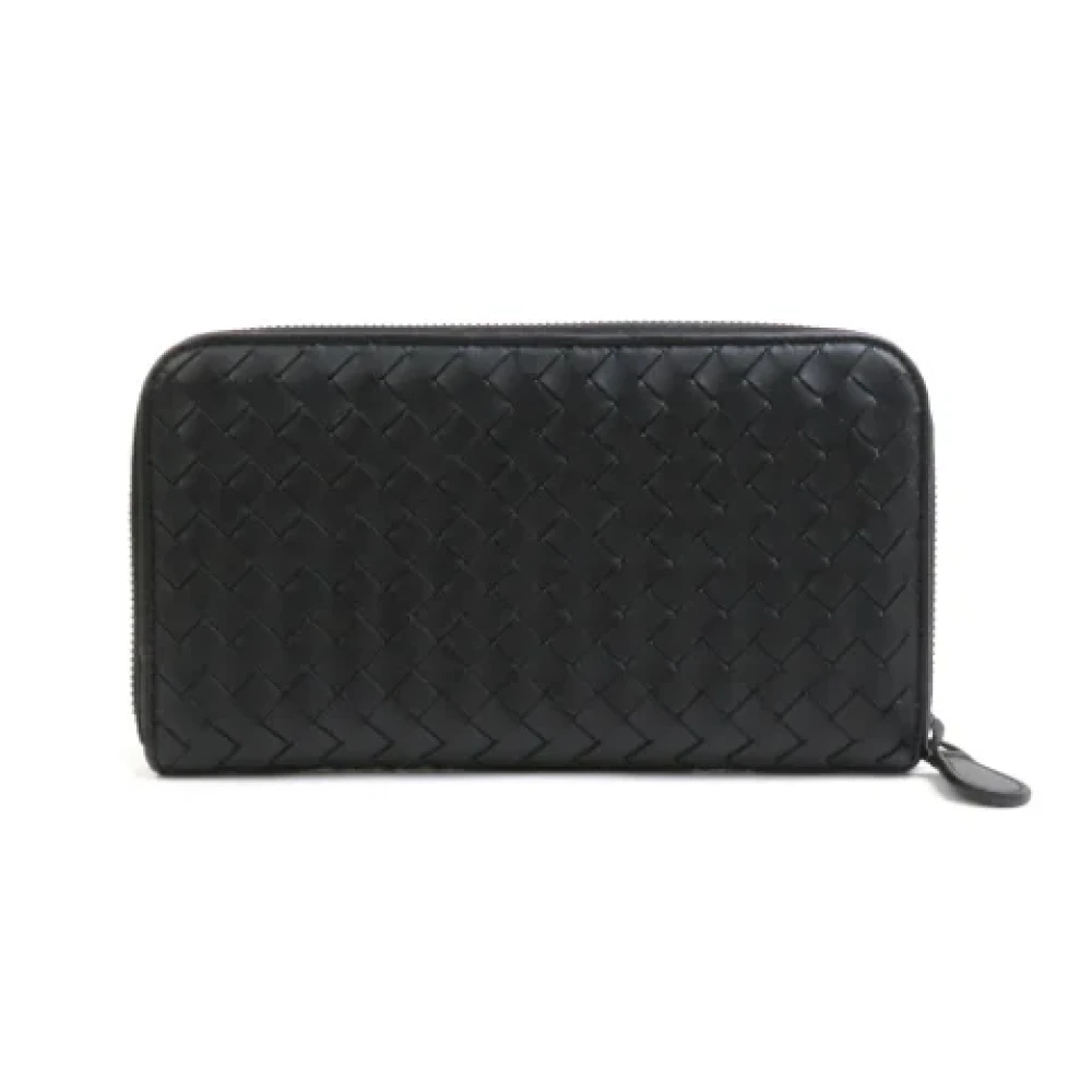 Bottega Veneta Vintage Pre-owned Leather wallets Black Unisex