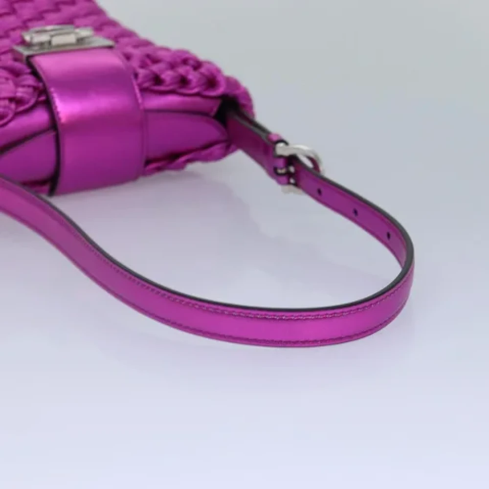 Salvatore Ferragamo Pre-owned Leather shoulder-bags Pink Dames