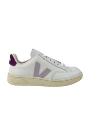 Sneakers Bianche con V Rosa e Tallone Magenta - Taglia 38