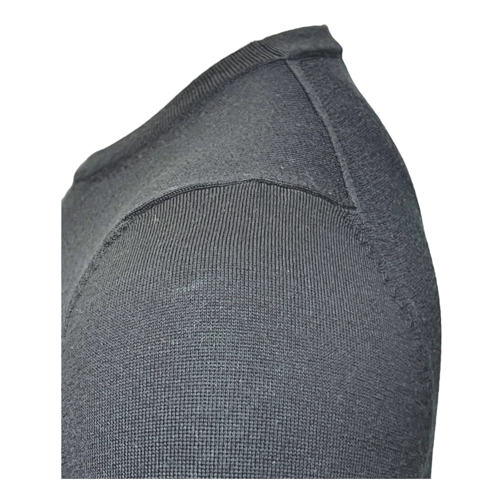 Gran Sasso Zwarte Merino Athleisure Sweater Black Heren